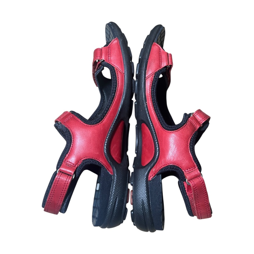 ECCO Cruise Red Leather
Sport Sandals Three Strap Adjustable Womens 8.5(39) - Picture 5 of 8